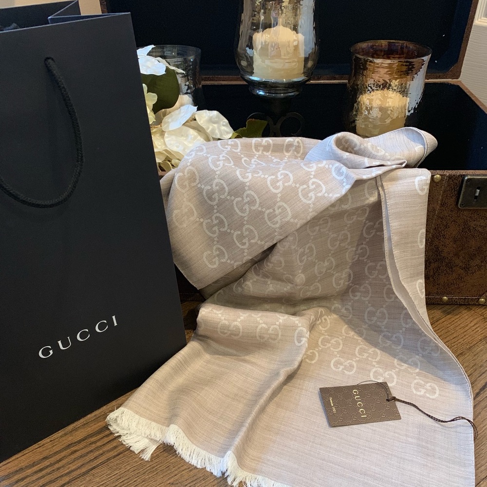 Tan Gucci scarf NWT